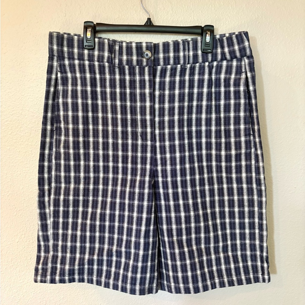 Urban Outfitters Navy Checkered Shorts